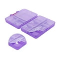 thumbnail image 3 of Unique Bargains Durable 9 Grids Double Layer Pill Case Purple, 3 of 6