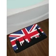 Union Jack Bath Mat, Houses of the Parliament Silhouette on UK Flag