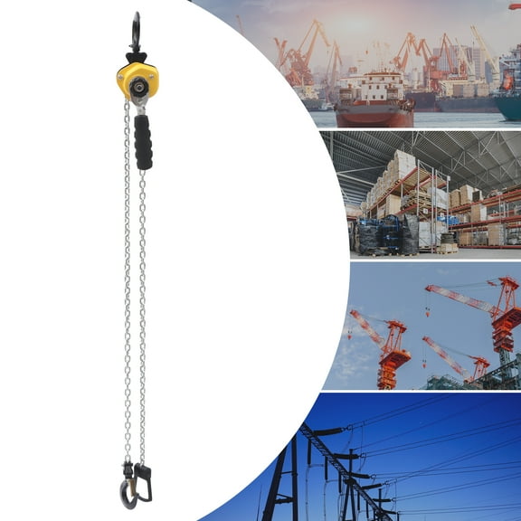 0.25T Mini Chain Hoist Alloy Steel G80 Lever Block Chain Hoist Chain Hoist with Double Ratchet Lever 5FT Lift 550Lbs 360° Rotating Lower Hook