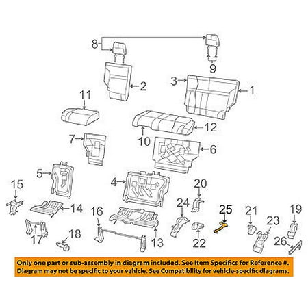 - CHRYSLER OEM Rear Seat-Center Brace 68004439AA
