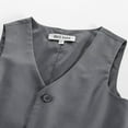 thumbnail image 2 of Boys 3 Button Formal Suit Vest with Tie, 2 of 12