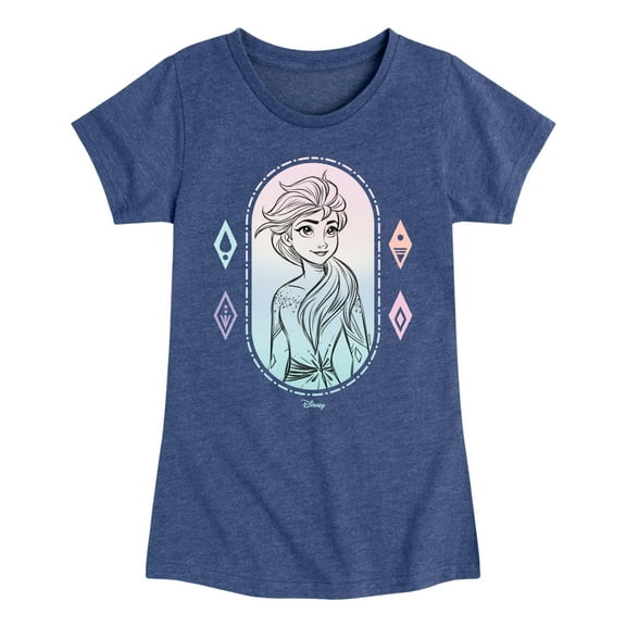 Frozen 2 - Elsa Portrait - Toddler And Youth Girls Short Sleeve Graphic T-Shirt