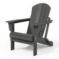 thumbnail image 4 of Polytrends  Laguna Weather Resistant Outdoor Patio Folding Adirondack Chair Gray Poly Synthetic Fiber, Plastic, 4 of 5