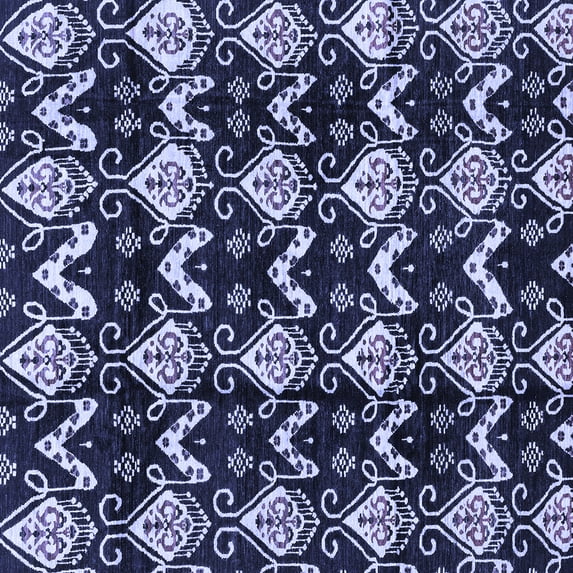 Ahgly Company Indoor Square Abstract Blue Modern Area Rugs, 3' Square