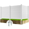 thumbnail image 1 of PVC Privacy Fence Panel 50x50 Inch Horizontal Strip Sealed Panel Three Sides Non-Motorized, 1 of 9