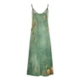 thumbnail image 5 of WCMZJ Summer Dresses for Women 2024 Sleeveless Boho Sundress Casual V Neck Long Dresses Hawaiian Beach Dress for Vacation Green XL, 5 of 5