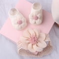 thumbnail image 2 of 2 Unids/Set Flower Baby Calcetines Diademas Conjunto Antideslizante Bebé Niño Niña Encaje Accesorios Para El Cabello 0-12 Meses, 2 of 4