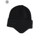 thumbnail image 4 of Luxtrada - Gorro de punto con visera para hombre, cálido, de invierno, con forro polar y orejeras (negro), 4 of 8