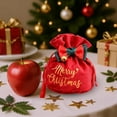 thumbnail image 5 of WEGFTDUOP Christmas Velvet Bag Christmas Eve Drawstring Packaging Bag, 5 of 6