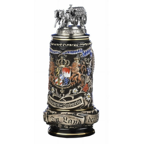 Chope de Bière Allemande, Chope de Bavière Noire, tankard de 0,5 Litre, Chope à Bière.