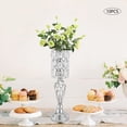 thumbnail image 3 of Dwellnix 19 7 H Wedding Flower Vases Nordic Centerpieces w Crystal Beads Silver 10 Pack, 3 of 7