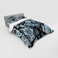thumbnail image 3 of Ambesonne Floral Bedding Set 3 Pcs, Modern Geometric Shapes, Twin, Bluegrey Black White, 3 of 3