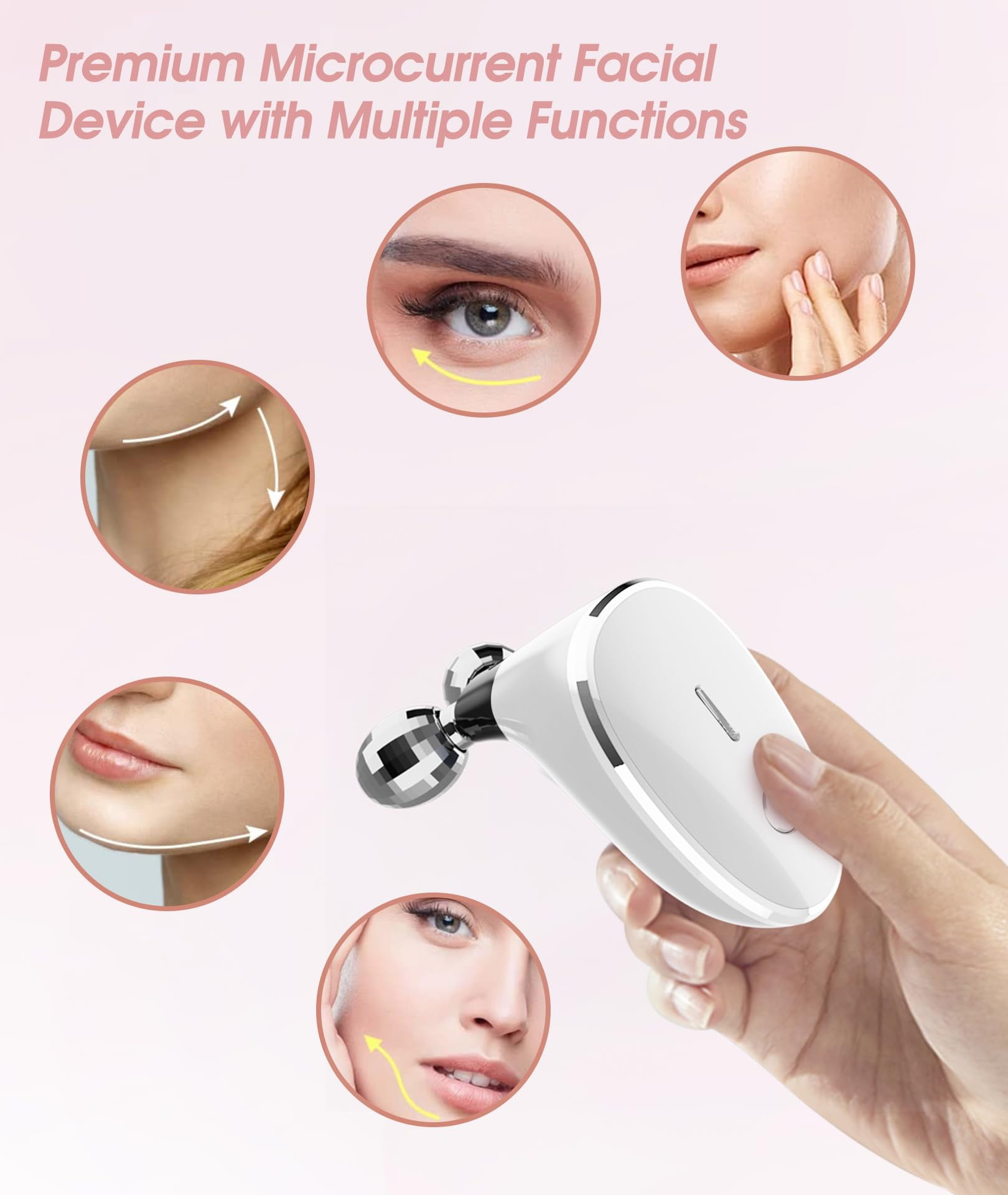 Balomy Microcurrent Facial Device, Face Massager, Face Sculpting Tool for Skin Care, Wrinkle Removal, Anti Aging, Skin Rejuvenation