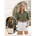 thumbnail image 3 of Maikun Belts for Women Elastic Braided Woven Belts Golden Buckle 2pc Black Coffee & Khaki Women Belt for Casual, 3 of 7