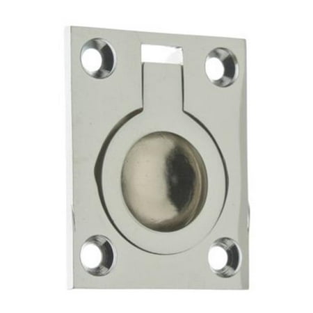 Flush Ring Pull Polished Brass - Idh by St. Simons 25220-026 Solid Brass Flush Ring Pull, Polished Chrome