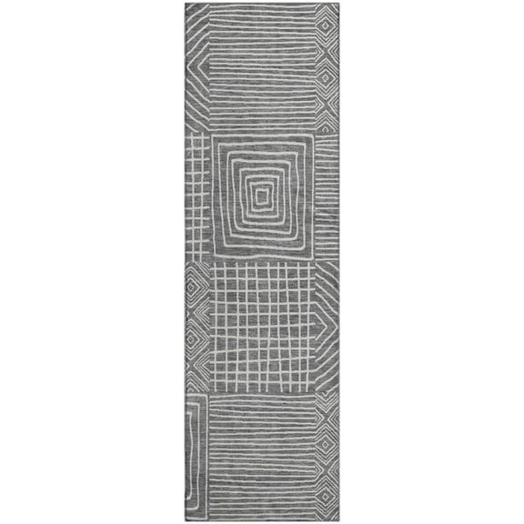 Dalyn Rugs Premium Machine Washable Mayfield AMF1044 Charcoal 2'3" x 7'6" Runner Rug