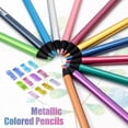 thumbnail image 2 of 24 Colors Metallic Colored Pencils Set,Premium Oil-Based Art Pencils for Adult Coloring Books, Drawing, Sketching & Shading, Smooth, Vibrant & Lightfast Pigments for Artists, 2 of 6