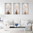 thumbnail image 3 of LAMIRO Set of 3 Art Wall Decals Removable 3D Vases Plant Wall Stickers Diy Peel And Stick Mural Decoration 3D Wall Art, 3 of 7
