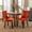 Orange, variant on HomePerch Modern Tufted Velvet Dining Chairs Set of 2, High-End Upholstered Parsons Chairs with Nailhead Trim and Solid Wood Legs for Dining Room, Light Blue