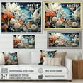 thumbnail image 4 of Designart "Serenade Of Aqua Underwater Corals V" Coastal Coral Under Water Floater Framed Canvas Art Print, 4 of 5