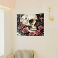 thumbnail image 6 of ZFLMY Skull Roses Mushrooms Home Wall Tapestry Art 100% Polyester Wall Art Tapestry Decorative Bedroom Living Room Decoration 40x30in, 6 of 6