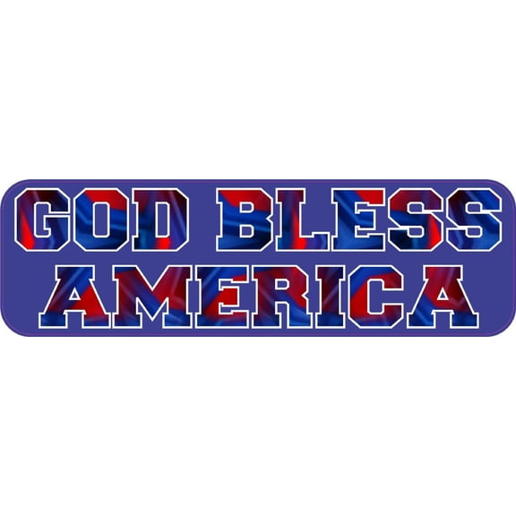 StickerTalk God Bless America Vinyl Sticker, 10 inches x 3 inche