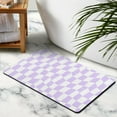 thumbnail image 4 of Charming Checkered Bath Rugs | Non-Slip, Absorbent | Ideal for Shower, Sink, Tub | Machine Washable | Fits All Bathrooms | 20x32 in, 4 of 5
