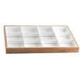 thumbnail image 1 of Premium Bamboo Wood Stackable Jewelry Tray Showcase Display Organizer, 12 Grid White 12 Grids, 1 of 10