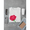 thumbnail image 3 of Red Rose Design Graphic Men White T-Shirt, Male Small, 3 of 4
