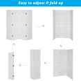 thumbnail image 3 of 4 Panel Pegboard Freestanding, 5 FT Portable Display Board Organizer, Wooden Folding Privacy Screen Room Divider, without Base for Storage Room, Living Room and Office, White, 3 of 5