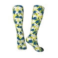 thumbnail image 4 of Daiia Sports Socks Lilies Flowers Printed Novelty Crew Socks for Men Women Knee High Socks Cotton Socks Soft & Breathable Support Unisex Socks, 4 of 9