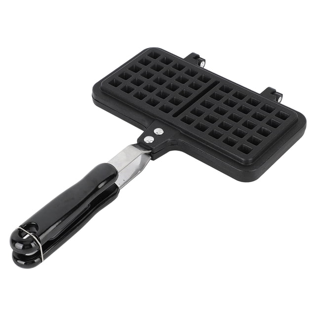 Double Waffle Pan, Double Sided Heating Multifunctional Stovetop Waffle Maker Pan for Breakfast