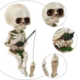 thumbnail image 3 of PURELY- Skeleton Fishing Statue Garden Resin Sculpture Halloween Home Landscape Decor, 3 of 6