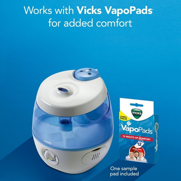 Vicks Sweet Dreams Cool Mist Humidifier, Blue, Medium Room, 1 Gallon Tank –  Filter Free Cool Mist Humidifier for Baby and Kids Rooms with Light Up