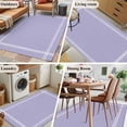 thumbnail image 5 of Pure Lavender Runner Rug 2.7x5 FT, Non Slip Entryway Carpet, Simple Solid Color Washable Soft Floor Carpet Entrance Mat Non-Shedding Throw Rug for Hallway Laundry Room Bedside, 5 of 9