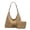 Khaki, variant on Wrangler Suede Hobo Purse for Women Embossed Soft Slouchy Shoulder Bag 2Pcs Set, Coffee