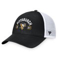 thumbnail image 3 of Men's Fanatics Black/White Pittsburgh Penguins Free Kick Trucker Adjustable Hat, 3 of 4