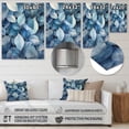 thumbnail image 4 of Designart "Teal Grey Leafs Harmony Subdued Hues" Floral Metal Wall Decor, 4 of 5