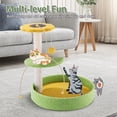 thumbnail image 3 of SUGIFT 17'' Cat Tree with Sisal Scratching Posts Multi-Level Cat Tower for Indoor Medium Cats, Green, 3 of 9