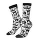 thumbnail image 1 of Balery Black White Halloween Calcetas Largas con Estampado para Hombre y Mujer – Suaves y Transpirables, Talla Única (US 5-11), 1 of 6