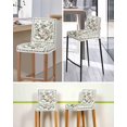 thumbnail image 5 of Pink Spring Floral Bar Stool Covers Set of 6, Elegant Pastoral Flowers Birds Watercolor Stretch Bar Chair Covers with Backs, Removable Pub Counter Height Chair Cover for Kitchen Dining Room Cafe, 5 of 7