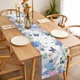 thumbnail image 3 of Spring Flowers Table Runner - 72 Inch Long, Kitchen Dining Table Runner Dresser Scarves, Watercolor Floral Butterflies Botanical Farmhouse Decor for Coffee Tables Wedding Party Banquet, 3 of 8