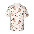 thumbnail image 4 of Xecao Milk Tea print Hawaiian shirt - a stylish short-sleeve button-down for men, perfect for casual beach and tropical outings., 4 of 9