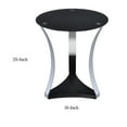 thumbnail image 5 of ACME Geiger Round Glass Top End Table in Black and Rose Gold, 5 of 5