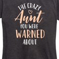 thumbnail image 3 of Instant Message - Crazy Aunt - Women's Short Sleeve Graphic T-Shirt, 3 of 6