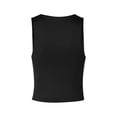 thumbnail image 6 of IDOCLOTHES Deep V Neck Ruched Cropped Tank Tops for Women Summer Casual Slim Fit Sleeveless Going Out Crop Camisole Shirts Black L, 6 of 6