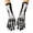 Black-j, variant on Kcolen Halloween Skeleton Gloves,Full Finger Skeleton Pattern Gloves Glow In The Dark Accessories for Men Women Adults Halloween Gifts