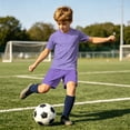 thumbnail image 6 of IFNWSV Girls Athletic Sets 2 Piece Short Sleeve Round Neck Thin and Breathable Top and Shorts with Pocket Set Purple 4-5 Years, 6 of 7