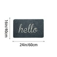 thumbnail image 3 of SugarBloom Hello Welcome Door Mat, 15.7x23.6 inch Non-Slip Heavy Duty Front Doormat, Indoor Outdoor Entrance Mat with Velvet Surface, Absorbent Floor Mat for Home,Black, 3 of 9