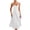 White, variant on Einccm Women's Elegant French Suspender Dress Slim V Neck a Line Midi Dress with Waist Belt and Practical Pockets for Summer Spring Casual Daily Wear Beach Vacation Party